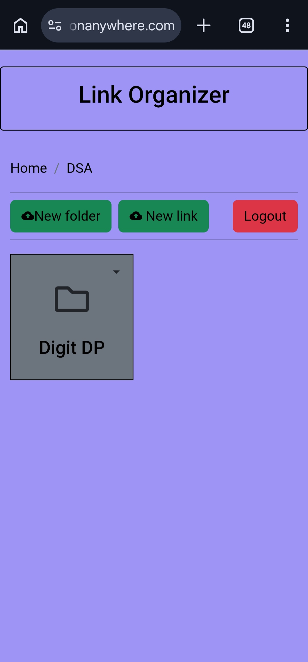Link Organizer screenshot